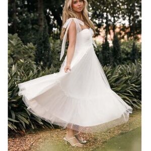 FLORET MIDI DRESS - OFF WHITE